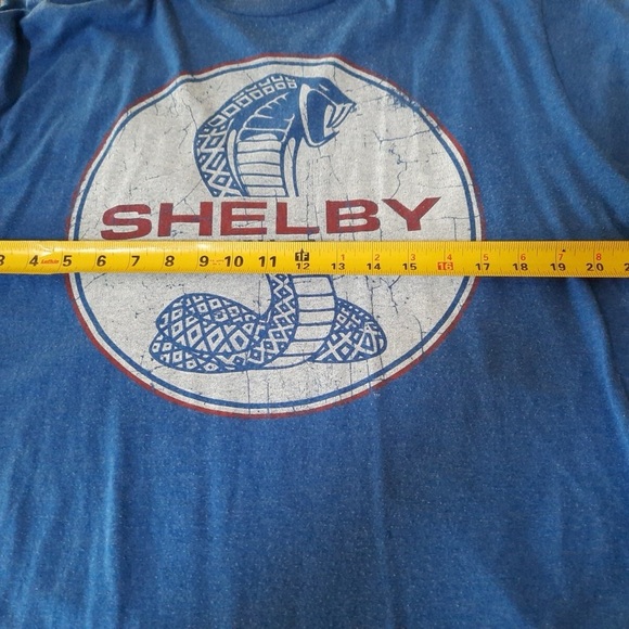 Shelby Cobra T-Shirt Men Sz Large Blue Short Sleeve Cotton American Muscle Car - Picture 5 of 6